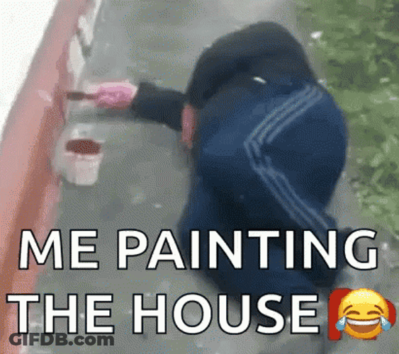 Paint Wall Lazy Man Lying Down GIF