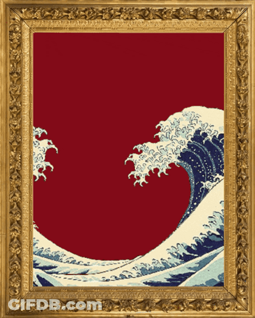 Painting Japanese Wave GIF