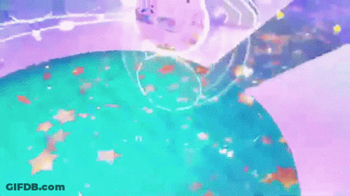 Painting Of A Face With Blue Background GIF