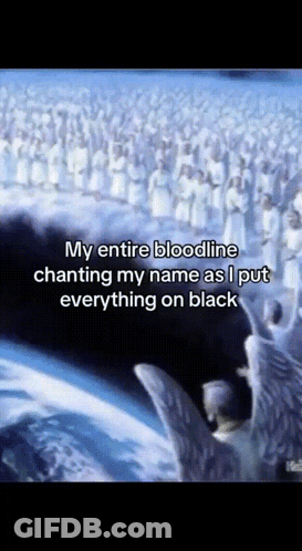 Painting Of Angels With Caption My Entire Bloodline Chanting My Name GIF