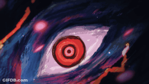 Painting Of Eye With Red Center GIF