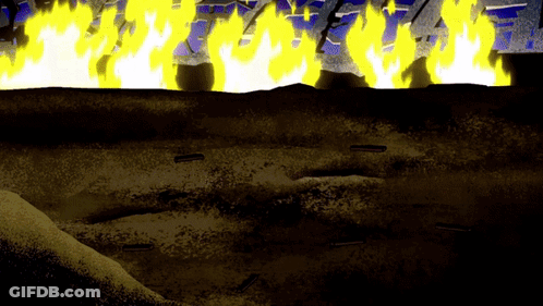 Painting Of Fire With Bullets GIF