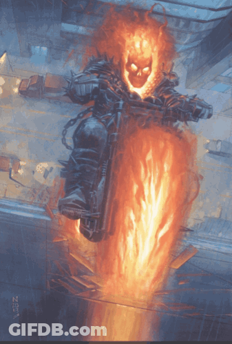 Painting Of Ghost Rider 2002 GIF
