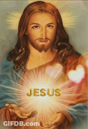 Painting Of Jesus With Jesus On Bottom GIF