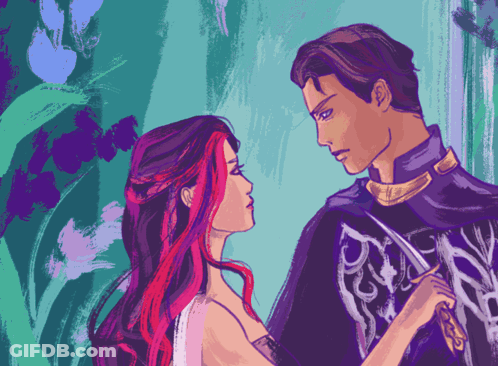 Painting Of Man And Woman With Red Hair GIF