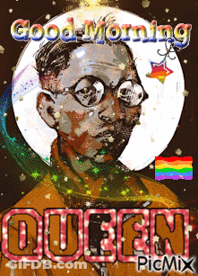 Painting Of Man Saying Good Morning Queen GIF