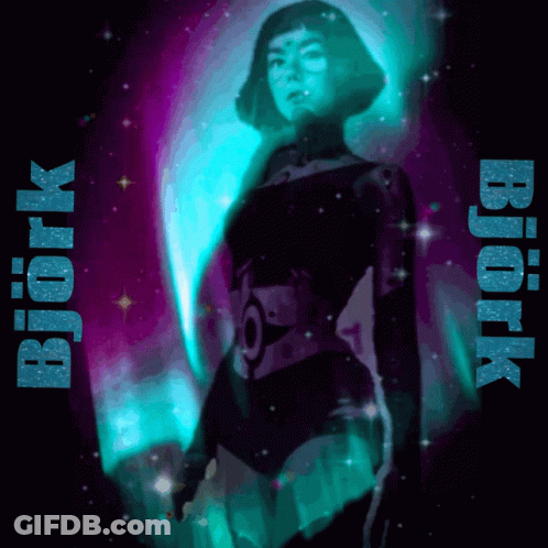 Painting Of Woman Named Bjork GIF