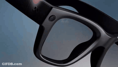 Pair Of Glasses With Button GIF