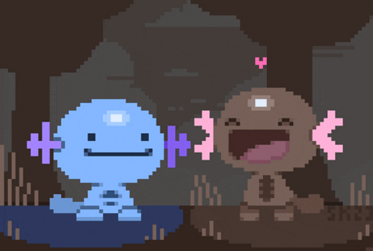 Paldean Wooper And Wooper Being Inlove GIF