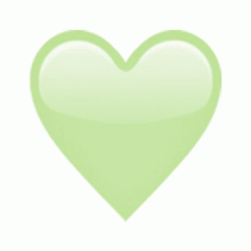 Pale Green Heart Beating GIF