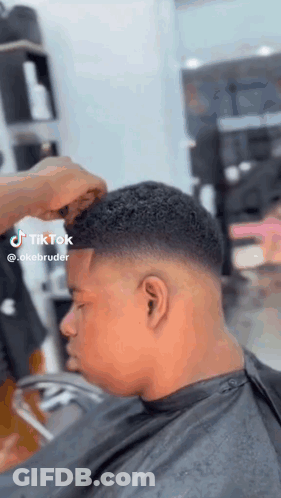 Pall Mall Barbers Ad Man Getting Haircut GIF