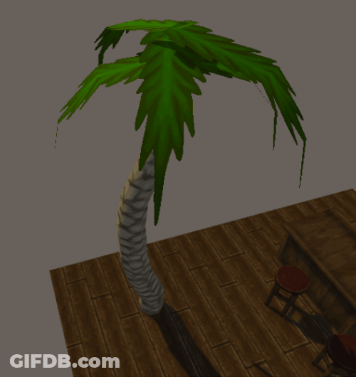 Palm Tree Slow Motion Spin GIF