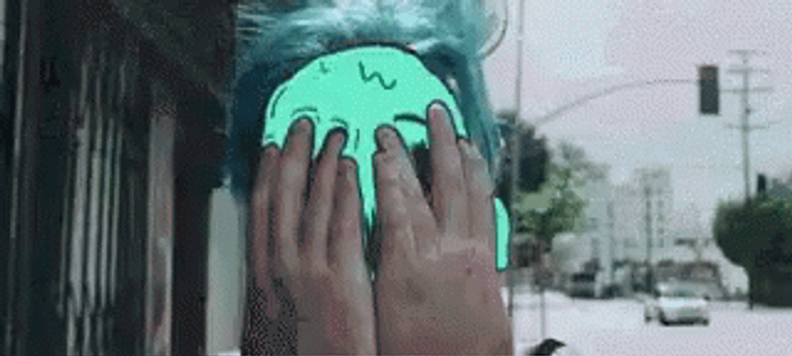 Palms Rubbing Face Melt GIF