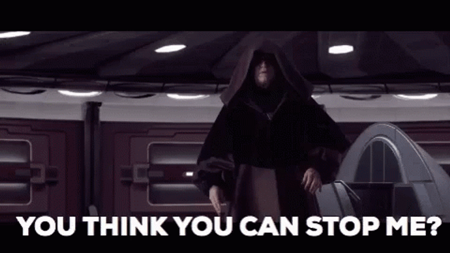 Palpatine Do It You'll Not Stop Me GIF