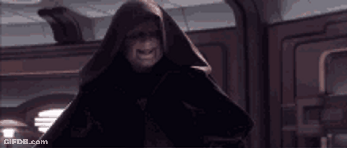 Palpatine Star Wars Laughing Hysterically GIF