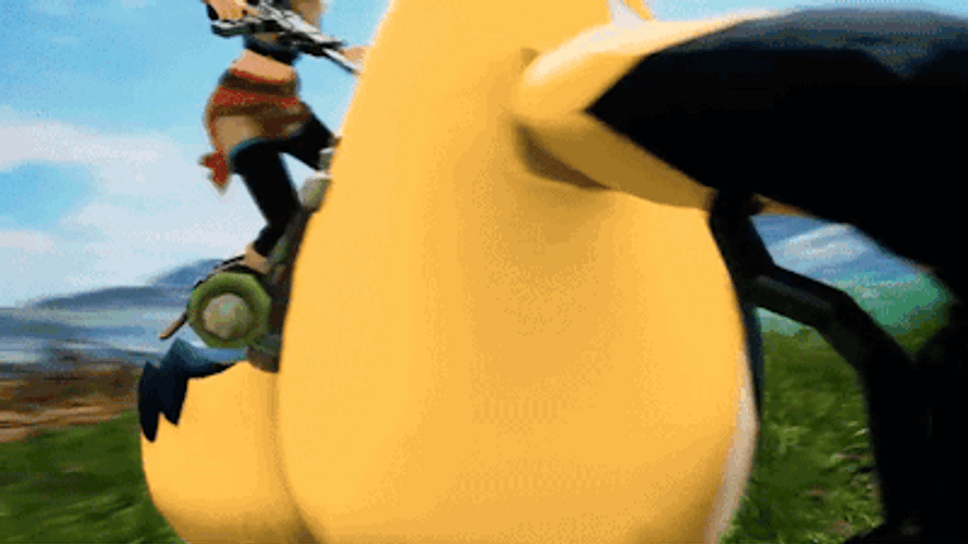 Palworld Rocketpair Firing Gatling Gun GIF