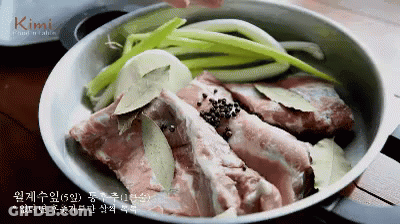 Pan Filled With Meat And Vegetables With Kimi GIF