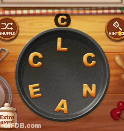 Pan With Letters C L E N A GIF
