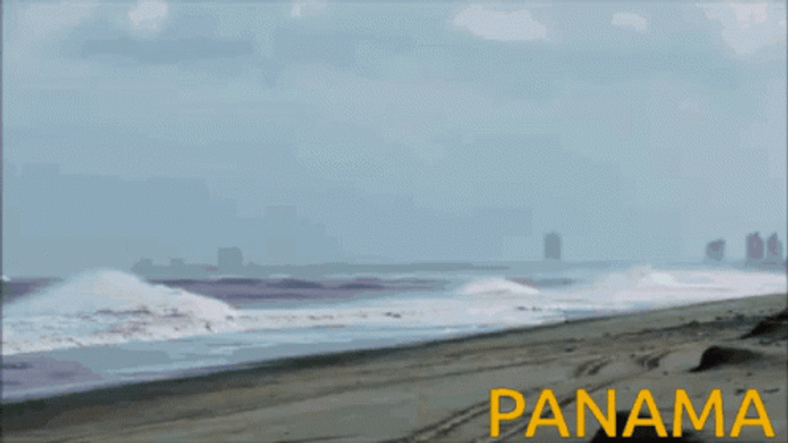 Panama Beach Waves GIF