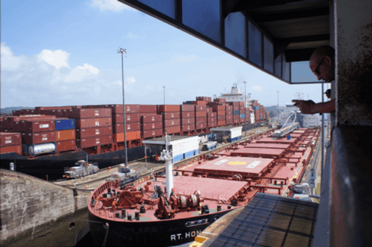 Panama Canal Ship Port GIF
