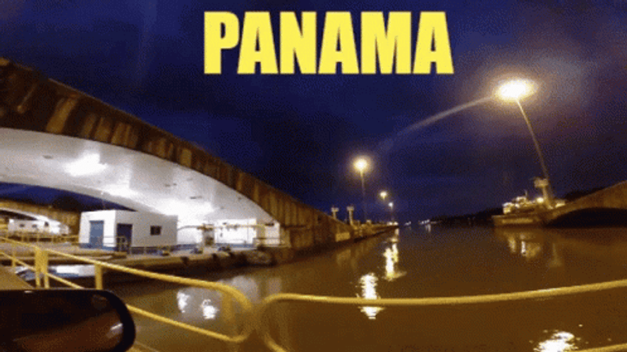 Panama Canal Under The Bridge GIF