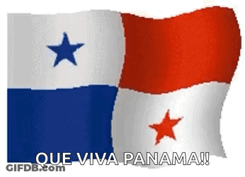 Panama Flag Waving Que Viva Panama GIF
