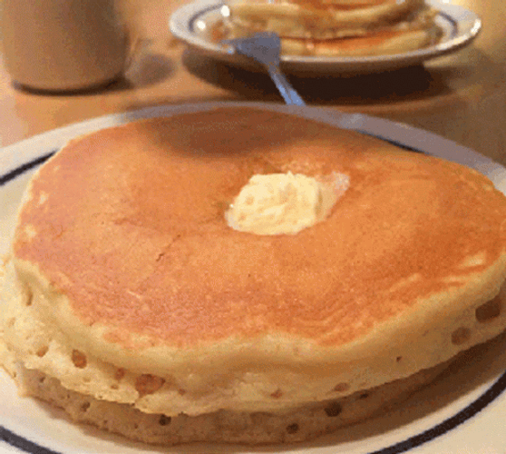 Pancake Drizzled With Syrup GIF