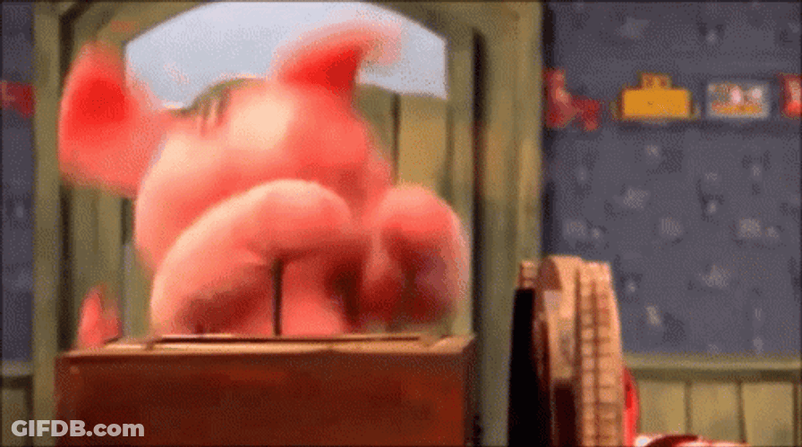 Pancha Puppet Pig Playing Peek A Boo GIF