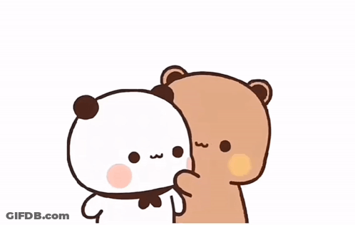 Panda And Brown Bear Hugging GIF