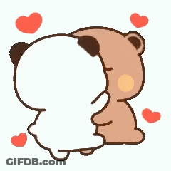 Panda And Brown Bear Hugging GIF