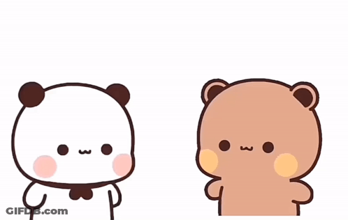 Panda And Brown Bear Standing Together GIF