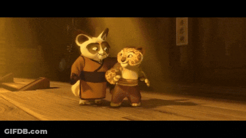 Panda And Tiger Standing Together GIF