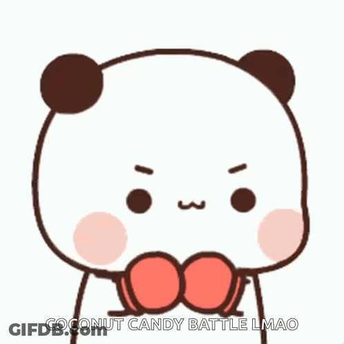 Panda Bear Boxing Gloves And Bow Tie GIF