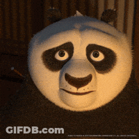 Panda Bear Close Up Striped Background GIF