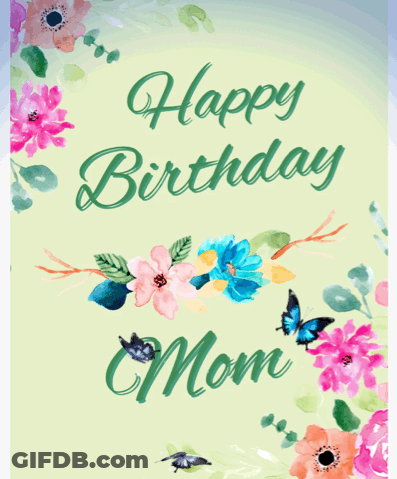 Panda Bear Holding Baby Panda Happy Birthday Mom GIF