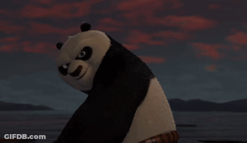 Panda Bear Holding Flaming Object GIF