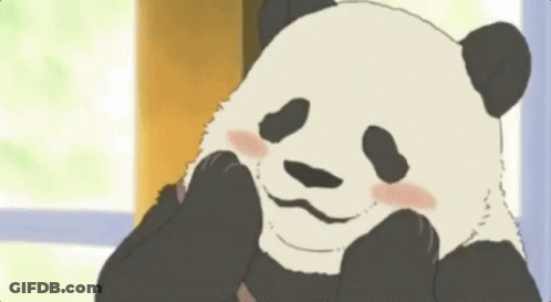 Panda Bear Making Funny Face With Hands GIF