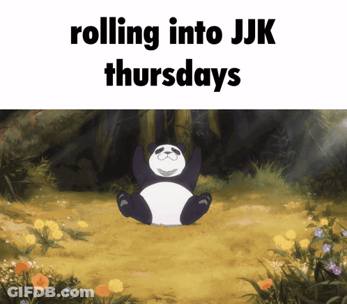 Panda Bear Rolling Into JJK Thursdays GIF