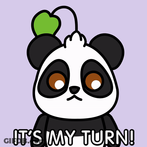 Panda Bear Saying It's My Turn GIF