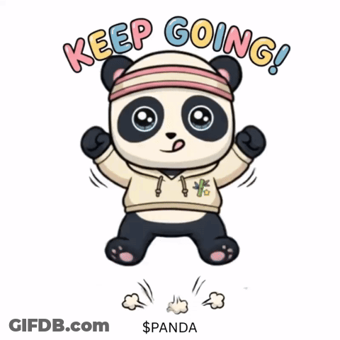 Panda Bear Saying Keep Going GIF