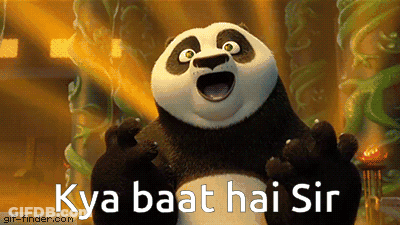 Panda Bear Says Kya Baat Hai Sir GIF