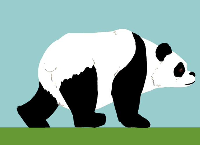 Panda Bear Walk Cartoon GIF