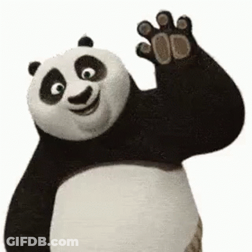 Panda Bear Waving GIF
