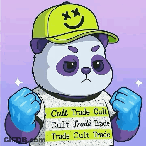 Panda Bear Wearing Cult Trade Shirt GIF