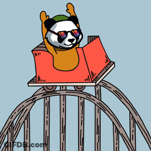 Panda Bear Wearing Sunglasses Reading Book GIF