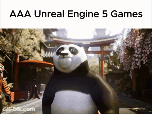 Panda Bear With AAA Unreal Engine 5 Games GIF