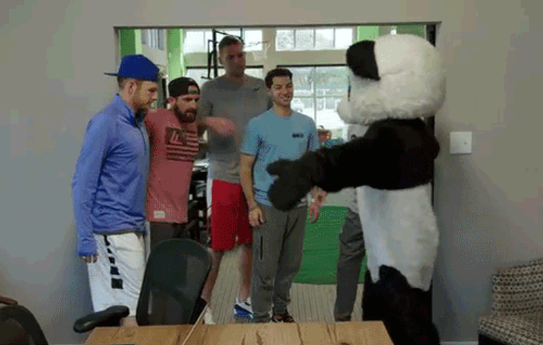 Panda Boys Group Hug GIF