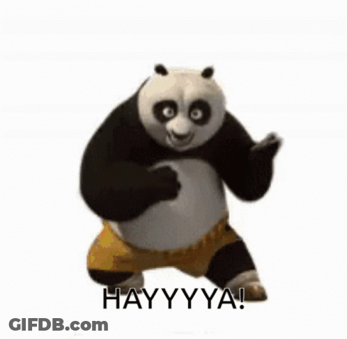 Panda Eating Dumplings With Chopsticks Saying Dumps GIF