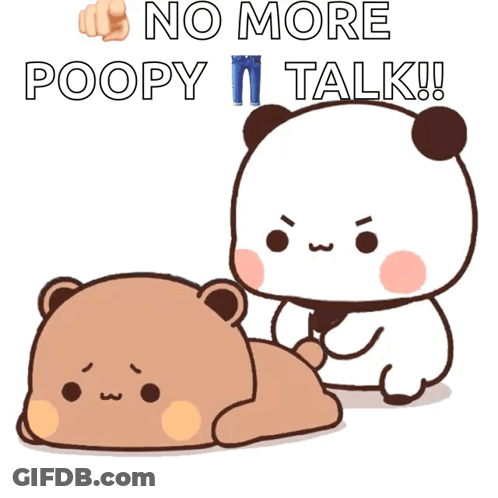 Panda Giving Massage To Panda No More Poopy I Talk GIF