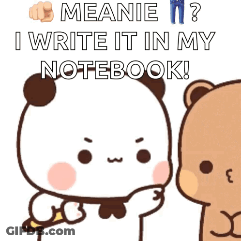 Panda Holding Notebook Talking To Bear GIF